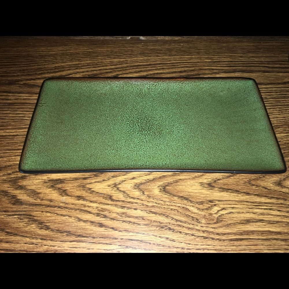 Gabbay Pottery Serving Tray Green Fusion Wasabi
